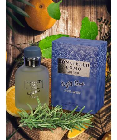 Donatello UOMO Milano Light Blue for Men Eau de Toilette 3.4 Fl. Oz Aromatic Fougere fragrance for men. - Buy Online on GoSupps.com