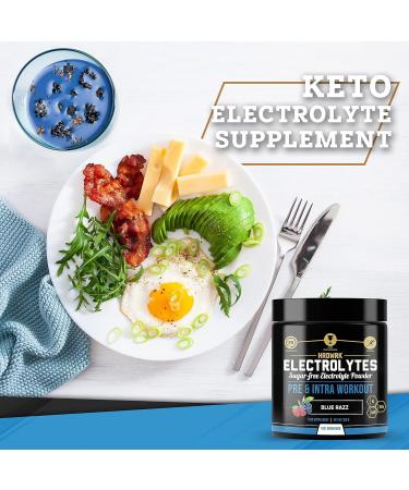 MMA Nutrition HRDWRK 100 Servings Keto Electrolytes Powder Hydration Sugar Free - Electrolyte Powder to Boost Endurance & Reduce Fatigue with Electrolytes Supplement - Unflavored & Blue Raspberry Set - Buy Online on GoSupps.com