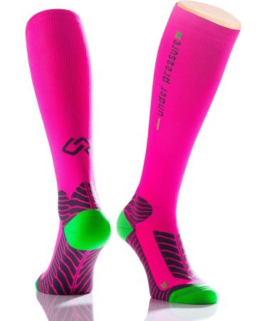 Runattack Sport Compression Stocking - High Performance 18-21 mmHg Running Stockings - Size 35-38 Neon Pink - International Shipping - Buy Online on GoSupps.com