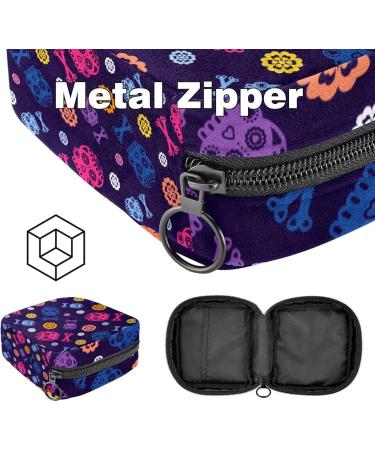 Buy Portable Women's Binding Bags & Menstrual Cup Bags - Colorful Day of Dead Patterns for Teens | Perfect for First Period & Tampons - Buy Online on GoSupps.com