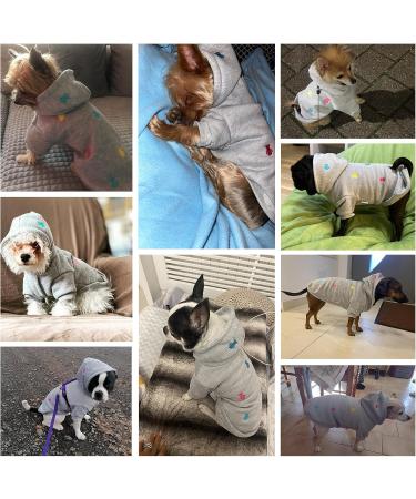 Cozy Fleece Dog Sweater & Cat Hoodie - Fluffy Pajamas for Small & Medium Breeds | French Bulldog Dachshund Chihuahua - XS Gray - Buy Online on GoSupps.com