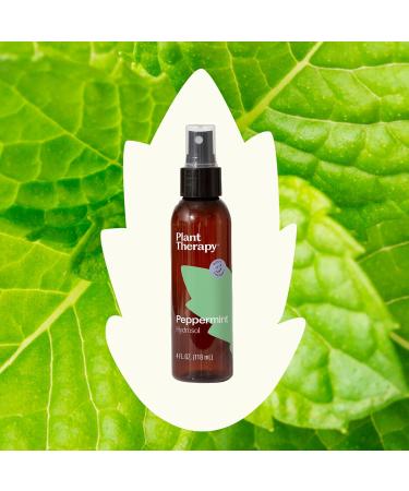 Plant Therapy Peppermint Hydrosol 4 oz Cooling Floral Water for Face Body and Sore Muscles - Buy Online on GoSupps.com