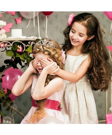 Silver Rhinestone Crystal Princess Tiara Crown - 16 Pieces for Girls Birthday, Prom, Wedding | Kids Headband for Party Pageant - Buy Online on GoSupps.com