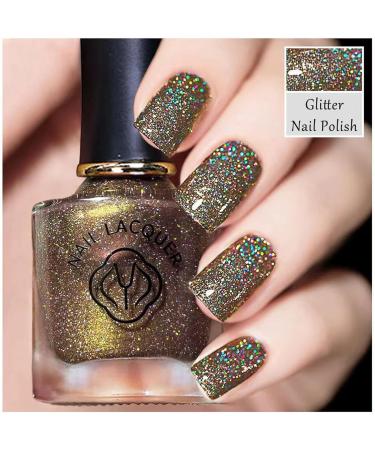 Glitter Nail Polish Set - Glitter Nail Varnish Set - 4PC Red Pink Orange Glitter Sparkle Quick Dry Oil-Based Formula Nail Polish - No Need Cure Nail Paint for DIY Nail Art - Buy Online on GoSupps.com