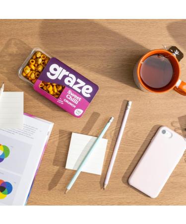 Graze Vegan Savoury Healthy Snacks - High Protein & Fibre - Salt & Vinegar/Sweet Chilly - 18 Count - Buy Online on GoSupps.com