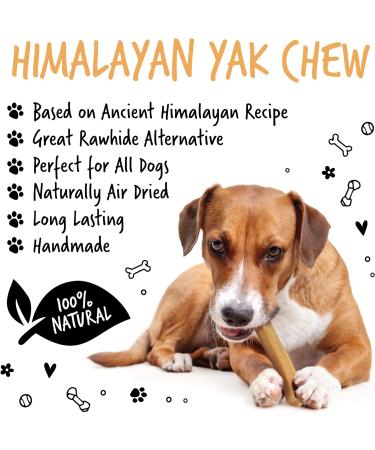 Bugalugs Himalayan Yak Chews for dogs are 100% natural dog treats & puppy treats - Dog dental sticks yak chew are a long lasting healthy dental sticks dogs for Plaque Off Tartar & Teeth (5pcs) - Buy Online on GoSupps.com