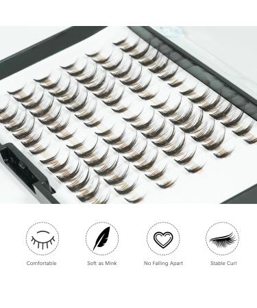Shop Lankiz Manga Cluster Eyelashes - Brown Individual Lashes for DIY Eyelash Extensions | Natural Manga-Style Fake Lashes - Buy Online on GoSupps.com