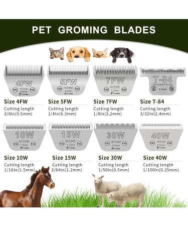 BESTBOMG 30 W Wide Removable Blades for Pet Grooming Compatible with Heiniger/Moser Max45/Andis/Oster A5 Cutting Length 1/50 Inch (0.5 mm) 30W 0.5mm - Buy Online on GoSupps.com