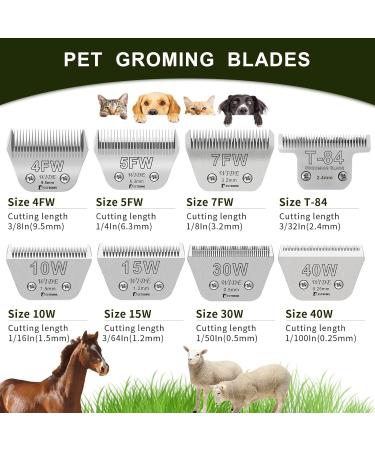 BESTBOMG 10W Pet Grooming Blades - Removable Compatible with Scherg men Heiniger Moser Max45 Andis Oster A5 - 1/16 Inch Cutting Length (1.5 mm) - Buy Online on GoSupps.com