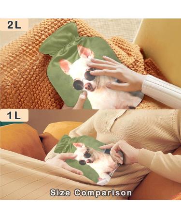Shop Naanle Funny Chihuahua Heat Bottle 2L Transparent Warm Water Bottle for Pain Relief & Therapy | Hot & Cold Hand & Feet Warmer - Buy Online on GoSupps.com