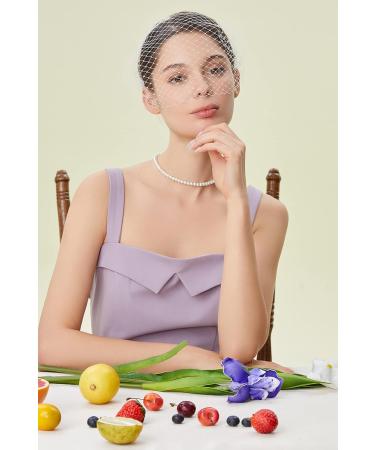 Babeyond Women's Elegant Fascinator Veil Headband | 1920s Style Cocktail Party & Halloween Accessory | White - Buy Online on GoSupps.com
