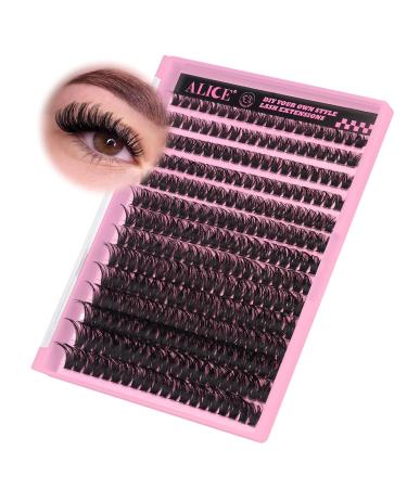280Pcs DIY Wispy Individual Eyelash Extensions - 8-16MM Fluffy D Curl Lash Clusters by ALICE F22 - Perfect for Home Use - Buy Online on GoSupps.com