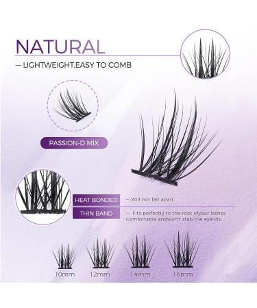 GAQQI DIY Eyelash Extension Kit - 120 Lash Clusters with Bond & Seal, Applicator Tool & Brush for At-Home Lash Extensions (Passion) - Buy Online on GoSupps.com