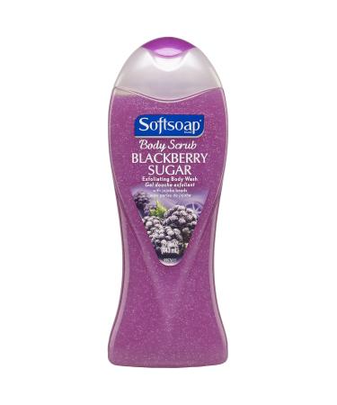 Softsoap Exfoliating Body Wash BlackBerry Sugar Scrub - 15 Fluid Ounce