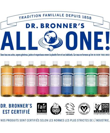 Dr. Bronner's 18-in-1 Natural Peppermint Soap 240ml - Eco-Friendly Multi-Purpose Cleaner | International Shipping Available - Buy Online on GoSupps.com