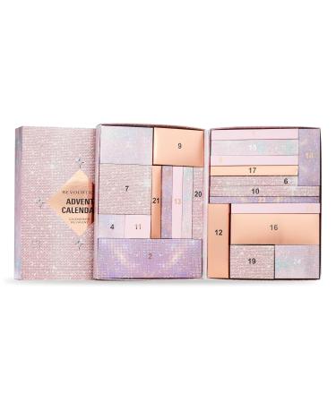 Revolution Beauty 24-Piece Holiday Advent Calendar - Vegan Makeup Gift Set with Lip Gloss Lip Masks Brushes & Brow Gel - Perfect for International Shipping - Buy Online on GoSupps.com
