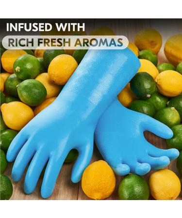Vgo Heavy Duty Cleaning Gloves - Latex Free, Thicker Antislip Household Gloves for Kitchen, Bathroom, Gardening - 1 Pair Large (Blue) - Buy Online on GoSupps.com