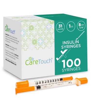Care Touch Insulin Syringes - 31g 5/16" - 8 mm 1 cc (Pack of 100)