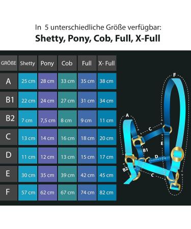 Adjustable Yellow Halter for Warmblood Thoroughbred & Cold Blood Horses | Safe Tearproof 2 Compartment Design for Stable & Pasture Use - Buy Online on GoSupps.com