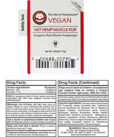 Merry Hempsters Vegan Muscle Rub Combo Pack - Hot & Cool Relief | Natural Pain Relief for Athletes and Active Lifestyles - Buy Online on GoSupps.com