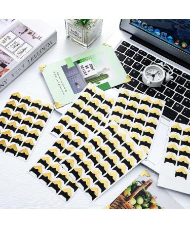 Pajean 720 Pieces Photo Corners Self Adhesive Photo Corners for Scrapbooking and Stamping Supplies DIY Scrapbook Stickers Album Diary Personal Journal Diary Organizer(Gold) - Buy Online on GoSupps.com