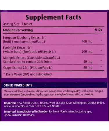 New Nordic Blueberry Eyebright | Natural Eye Health Supplement - Buy Online on GoSupps.com