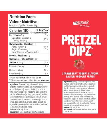 No Sugar Pretzel Sticks Strawberry Yogurt Covered Diet Pretzel Crisps Sweet Salty Crunchy Perfection Snack and Share 0g Sugar 4g Fibre -1 Pack (200g) - Buy Online on GoSupps.com