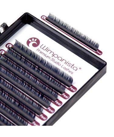 Volume eyelashes - single eyelashes - silk eyelashes - C curl - 0.03 mm thickness - volume lashes - eyelash extension - 16 stripes - wimpanista (12mm)