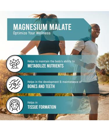 EBYSU Magnesium Bisglycinate Malate - 120 Vegan Caps - Chelated Magnesium Capsules - Source of Electrolytes & Helps to Maintain Proper Muscle Function - Buy Online on GoSupps.com