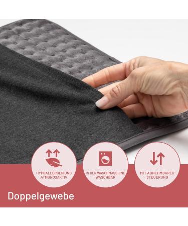 Imetec IntelliSense Comfort Heating Pillow | Multi-Purpose Electric Cushion for Back & Stomach | Hypoallergenic Fast Heating 5 Temperatures Washable | 40x35 cm - Buy Online on GoSupps.com