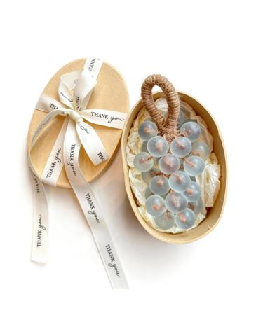 Handmade Grape Soap on a Rope - Realistic Fruit Shaped Soap Cold Process Long Lasting Scent for Hand Washing Bathing Air Freshening and Decoration (1