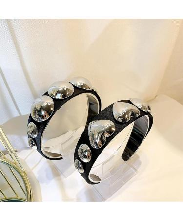 amangul Fashion Exaggerated Headband for Women Wide Headbands with Heart/Decor Teens Girls Sweet Cool Hairhoops(A) - Buy Online on GoSupps.com