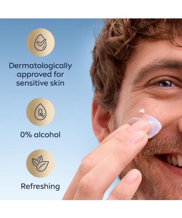 NIVEA MEN Sensitive Skin & Stubble Gel Moisturiser (50ml) Men's Face Cream for Daily Use Gel Moisturiser with Vitamin E Provitamin B5 and Chamomile Extract - Buy Online on GoSupps.com
