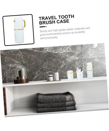 Gatuida Portable Toothbrush Storage Box & Cups | Travel Toothbrush Holder Mouthwash Cup & Shower Accessories | Perfect for International Shipping - Buy Online on GoSupps.com