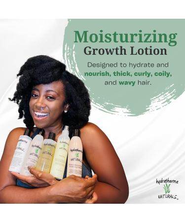 Hydratherma Naturals Daily Moisturizing Growth Lotion 12 oz - Best for Thick Curly Coily Wavy Hair - Prevent Breakage & Shedding - Ideal for Chemically Treated & Natural Hair - Buy Online on GoSupps.com