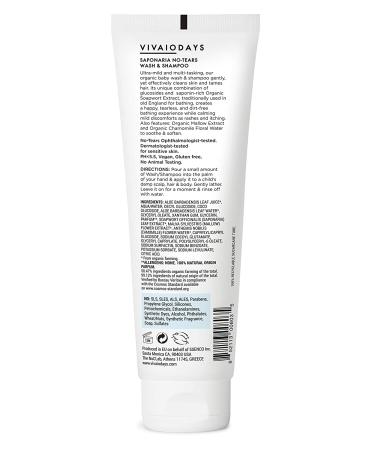 VIVAIODAYS Organic Saponaria No-Tears Wash & Shampoo 5.1 fl.oz. | 150ml - Buy Online on GoSupps.com
