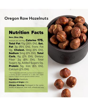 Oregon Hazelnuts (Filberts) | Raw, Unsalted, JUMBO SIZE | Steam Pasteurized, NON-GMO | No Shell, Just Kernels | 1 LB Packed in Resealable Bag - Buy Online on GoSupps.com