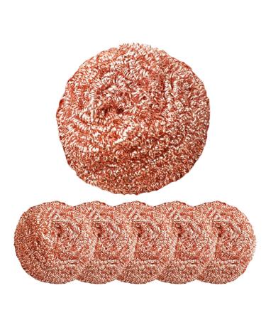 Copper Scourers - Cleaning Scourers & Sponges | Copper Pad Dish Scrubbers | Copper Heavy Duty Scrubbing Brush | Cleaning Brush Pots | Non-Stick Pot Copper Wire | Kitchen Cleaning Metal Dish Scrubber
