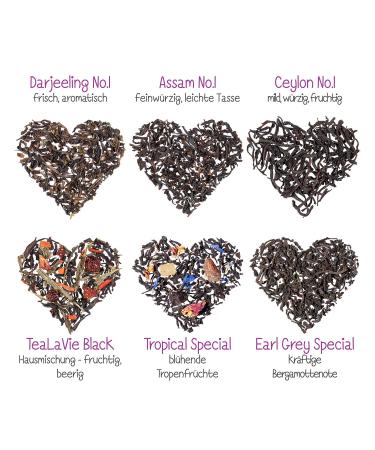 Tealavie 6er Schwarztee Geschenkset (50g) Exquisites Tasting Set f r Teeliebhaber | Perfektes Geschenk zu Vatertag | Hochwertiger loser schwarzer Tee - Buy Online on GoSupps.com