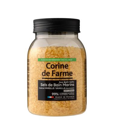 Corine de Farme Sels de Bain Marins Anti-Stress la Vanille - Relaxation et Bien- tre - Ingr dients Naturels - Parfum Envo tant - Soin Apaisant pour le Corps et l'Esprit Vanille 600 g (Lot de 1)