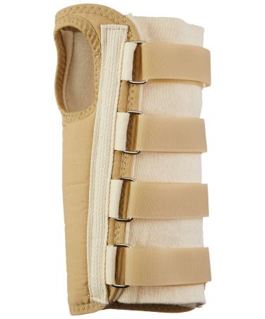 Rolyan Long Length Enlarged Thumb Hole D-Ring Wrist Braces Right Large Fixed Position Stabilizer Brace with Secure Closure for Immobilization Recovery Treatment for Arthritis Tendonitis