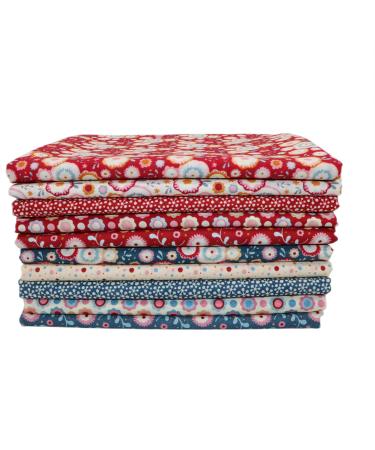 iNee Candy Bloom Fat Quarters Fabric Bundles, Quilting Sewing Precut Cotton Fabric, 18 x 22 inches, Candy Bloom