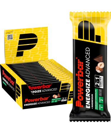 Powerbar - Energize Advanced - Hazelnut Chocolate - 15x55g - Barre nerg tique riche en glucides - Magn sium et sodium Chocolate Hazelnut 15x55g