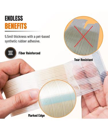 4pcs 1.88 x 30yds Heavy Duty Fiberglass Packing Tape - Reinforced Shipping Tape for Moving Boxes - Buy Online on GoSupps.com