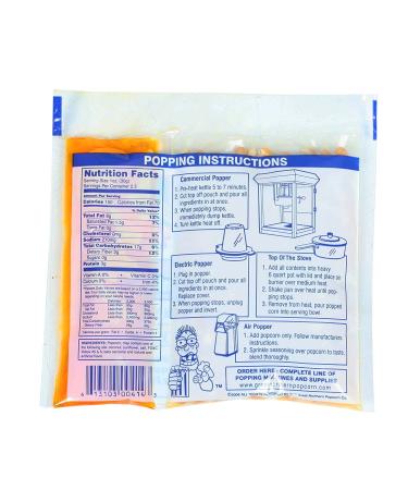 Great Northern Popcorn 4065 Case of 12 - 2.5 oz Portion Packs for Perfect Popcorn - Buy Online on GoSupps.com