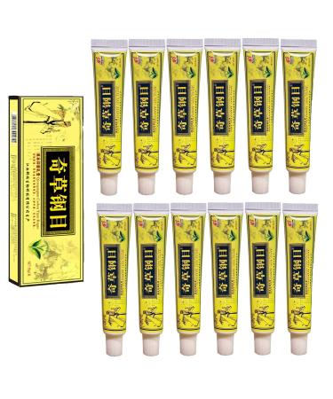 Cr me de gu rison aux herbes bio contre l'ecz ma cr me aux herbes chinoises naturelles cr me pour le visage cr me pour le corps cr me anti-d mangeaisons usage externe (12pcs)