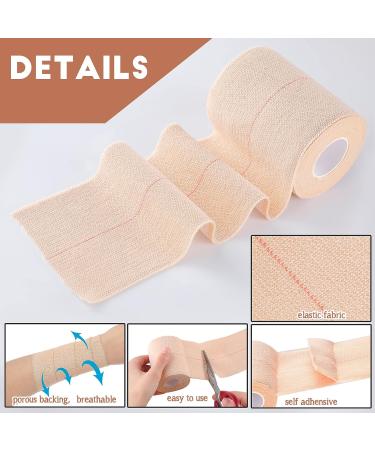 8 Rolls Elastic Adhesive Bandage Tape - 4 x 5 Yards - for Ankle, Knee, Wrist Sprains - Medical Wrap for Athletes and Pets - Buy Online on GoSupps.com