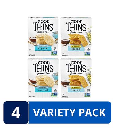 Good Thins Gluten Free Rice & Corn Crackers Variety Pack - 4 Boxes - Buy Online on GoSupps.com