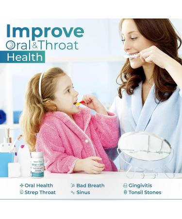 Oral Probiotics for Bad Breath, Gingivitis, Strep Throat, Tonsil Stones, Teeth and Gums - 6 Billion CFU Dental Probiotic with L. Reuteri, L. Plantarum, BLIS K12 - Buy Online on GoSupps.com