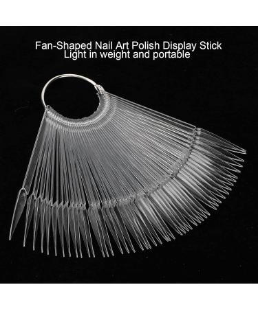 50pcs Nail Polish Display Sticks - Fan-Shaped Color Cards for Nail Art | Nail Studio Decoration & DIY Tips - Buy Online on GoSupps.com